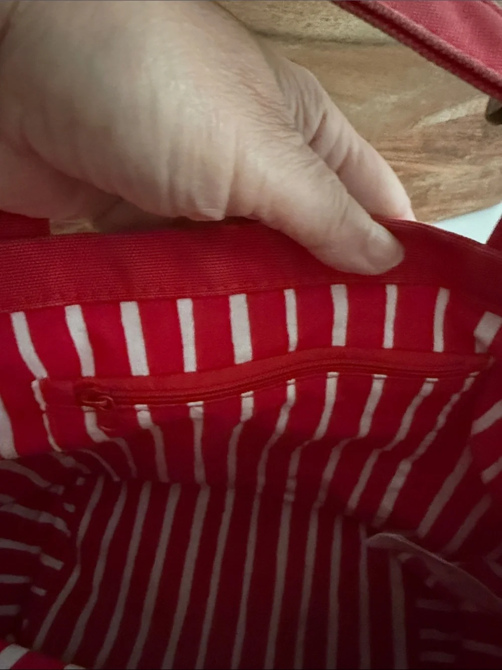 Marimekko Red Canvas Vintage Mini Tote AS IS
